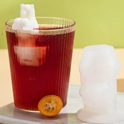 Herzbär-Eiswürfelform - Silikonform für aufhängbare Eiswürfel