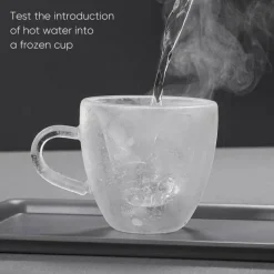 Herzförmiger doppelwandiger Kaffeebecher - Süßes Trinkgeschirr aus Glas