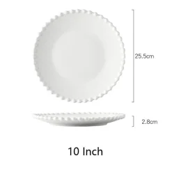 Herzförmiges Perlen-Essteller-Set – Elegantes Porzellangeschirr