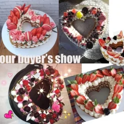 Herz-Kuchenform-Set – Backwerkzeuge aus PET-Kunststoff 68101214 Zoll