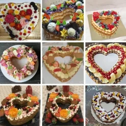 Herz-Kuchenform-Set – Backwerkzeuge aus PET-Kunststoff 68101214 Zoll