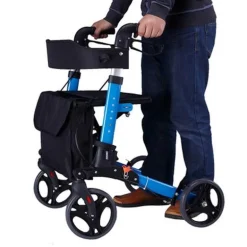 Höhenverstellbarer, faltbarer Gehwagen – Tragbare Mobilitätshilfe für Senioren