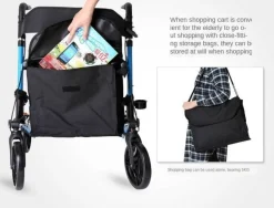 Höhenverstellbarer, faltbarer Gehwagen – Tragbare Mobilitätshilfe für Senioren