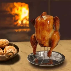 Hähnchenbräter aus Edelstahl für den BBQ-Grill – perfekt für saftige, aromatische Braten