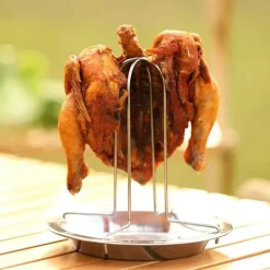 Hähnchenbräter aus Edelstahl für den BBQ-Grill – perfekt für saftige, aromatische Braten