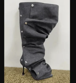 High Heel Denim Boots für Damen – Stylische lange Jeansschuhe