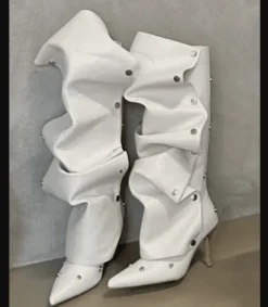 High Heel Denim Boots für Damen – Stylische lange Jeansschuhe