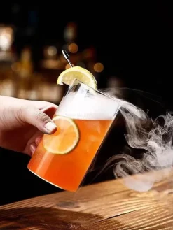 Highball-Becher-Set aus klarem Glas für Cocktails und Getränke