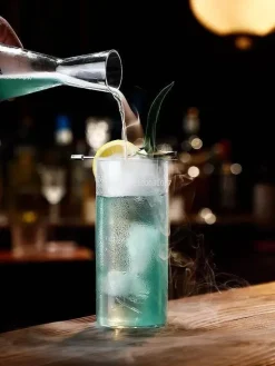 Highball-Becher-Set aus klarem Glas für Cocktails und Getränke