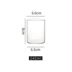 Highball-Becher-Set aus klarem Glas für Cocktails und Getränke