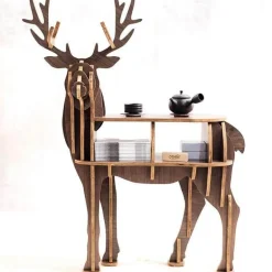 High-end Wooden Reindeer Puzzle Table