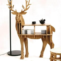 High-end Wooden Reindeer Puzzle Table