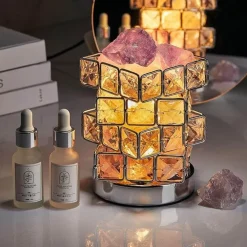 Himalaya-Salzlampe – quadratische Kristallsalzlampe