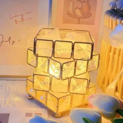 Himalaya-Salzlampe – quadratische Kristallsalzlampe