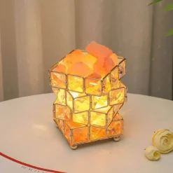 Himalaya-Salzlampe – quadratische Kristallsalzlampe