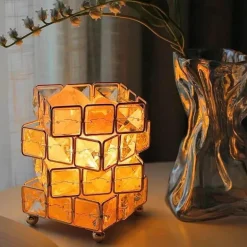 Himalaya-Salzlampe – quadratische Kristallsalzlampe
