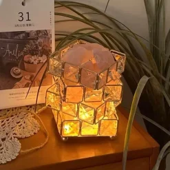 Himalaya-Salzlampe – quadratische Kristallsalzlampe