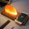 Himalaya-Salzlampe mit kabellosem Ladegerät – LED-Nachtlicht