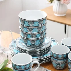 Himalia Elegantes Porzellan-Geschirrset – Stilvolles Geschirr für die gesellige Runde