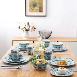 Himalia Elegantes Porzellan-Geschirrset – Stilvolles Geschirr für die gesellige Runde