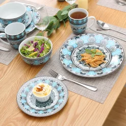 Himalia Elegantes Porzellan-Geschirrset – Stilvolles Geschirr für die gesellige Runde