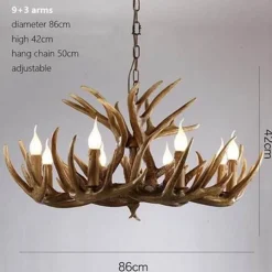 Hirschhorn-Pendelleuchte - Leuchte im amerikanischen Loft-Stil