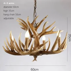 Hirschhorn-Pendelleuchte - Leuchte im amerikanischen Loft-Stil