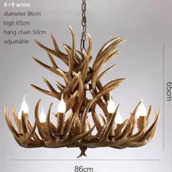 Hirschhorn-Pendelleuchte - Leuchte im amerikanischen Loft-Stil