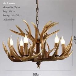 Hirschhorn-Pendelleuchte - Leuchte im amerikanischen Loft-Stil