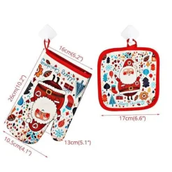 Hitzebeständige Ofenhandschuhe für Weihnachten – Backhandschuhe für die Feiertage