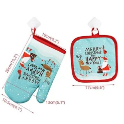 Hitzebeständige Ofenhandschuhe für Weihnachten – Backhandschuhe für die Feiertage