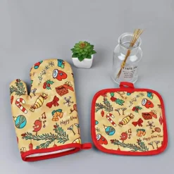 Hitzebeständige Ofenhandschuhe für Weihnachten – Backhandschuhe für die Feiertage