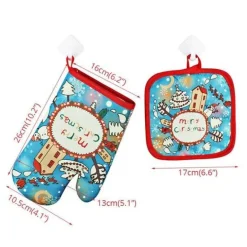 Hitzebeständige Ofenhandschuhe für Weihnachten – Backhandschuhe für die Feiertage