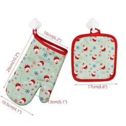 Hitzebeständige Ofenhandschuhe für Weihnachten – Backhandschuhe für die Feiertage