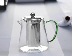 Hitzebeständige Teekanne aus Glas – 550 ml mit Sieb für Kaffee und Tee
