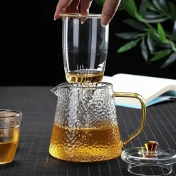 Hitzebeständige Teekanne aus Glas mit Pu-Erh-Sieb – ideal zum Teekochen