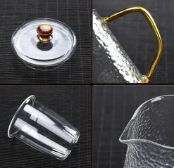 Hitzebeständige Teekanne aus Glas mit Pu-Erh-Sieb – ideal zum Teekochen