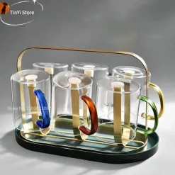 Hitzebeständiger Glasbecher mit Henkel – Vielseitiges Trinkgefäß für heiße und kalte Getränke