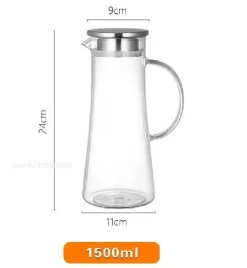 Hitzebeständiger Glaskrug mit Deckel – vielseitige Karaffe für heiße oder kalte Getränke