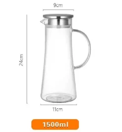 Hitzebeständiger Glaskrug mit Deckel – vielseitige Karaffe für heiße oder kalte Getränke