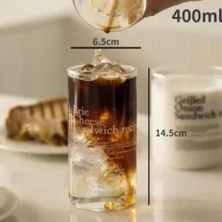 Hitzebeständiger Kaffeebecher aus Glas – vielseitiger Becher für Tee, Milch und Bier