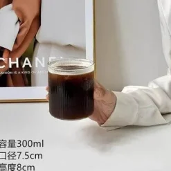 Hitzebeständiger Kaffeebecher aus Glas – Iced Latte Juice Cup