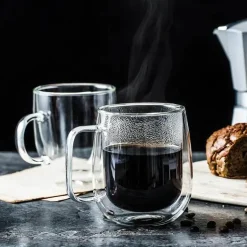 Hitzebeständiger Kaffeebecher aus Glas – langlebiger Bar-Trinkbecher