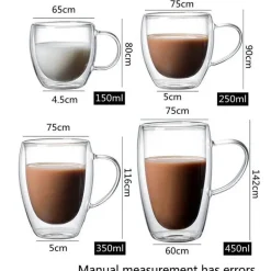 Hitzebeständiger Kaffeebecher aus Glas – langlebiger Bar-Trinkbecher