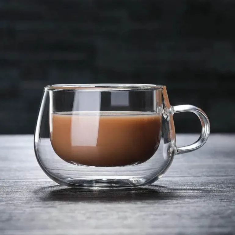 Hitzebeständiger Kaffeebecher aus Glas – langlebiger Bar-Trinkbecher