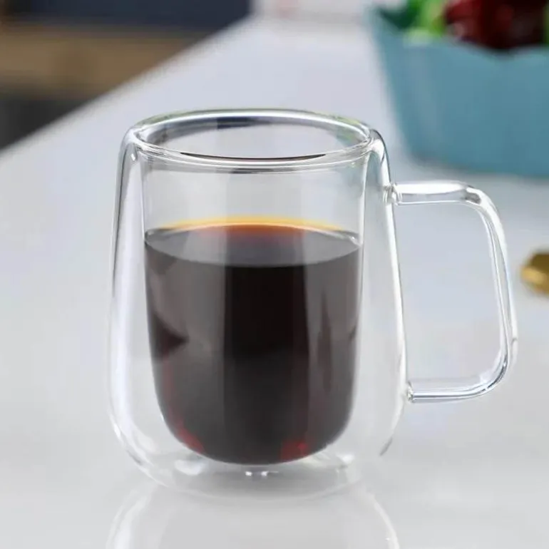 Hitzebeständiger Kaffeebecher aus Glas – langlebiger Bar-Trinkbecher