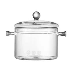 Hitzebeständiger Kochtopf aus Glas – perfekt zum Kochen und Suppenkochen