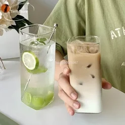 Hitzebeständiger Saftbecher aus Glas – 500 ml, transparentes Trinkgeschirr