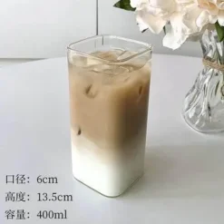 Hitzebeständiger Saftbecher aus Glas – 500 ml, transparentes Trinkgeschirr