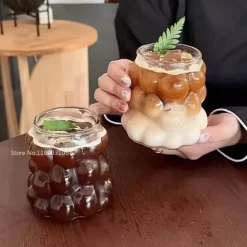 Hitzebeständiges Becherset aus klarem Glas – Krüge für Kaffee, Tee, Saft und Bier